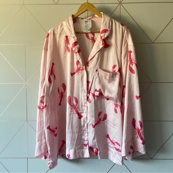 H&M Lobster Print Satin Pajamas - Picture 3 of 13